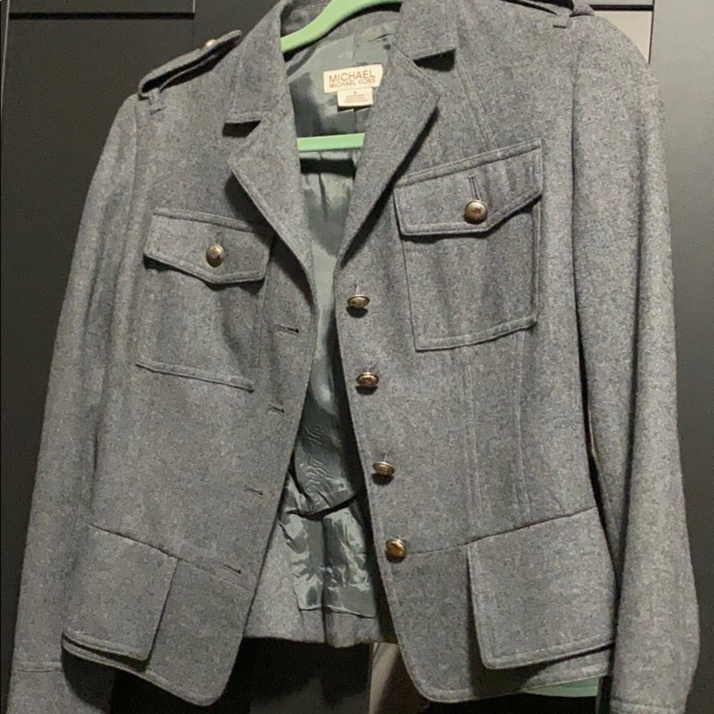 Gray Size 4 Michael Kors Blazer - Picture 1 of 2